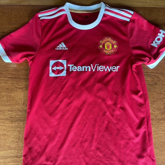 Adidas Red and White Soccer Jersey - Picture 1 of 4